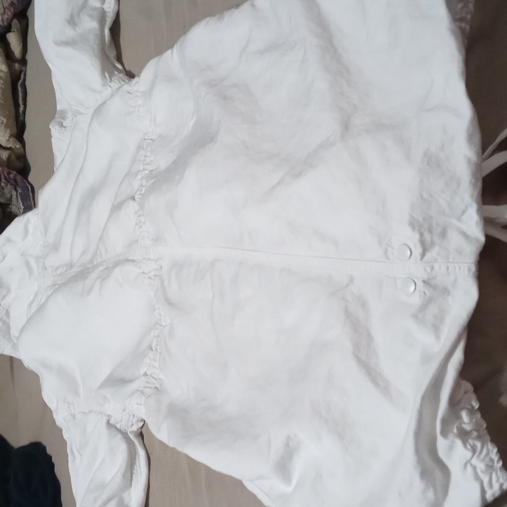 Bnwot!! Diesel rain jacket in white sz med. Med weight zip up and buttons w ties - Picture 12 of 12